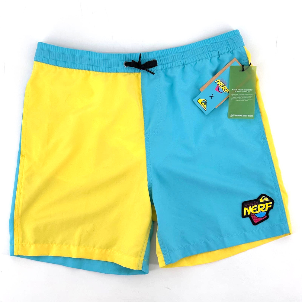 Quiksilver Kids Swim Trunks - Yellow and Blue